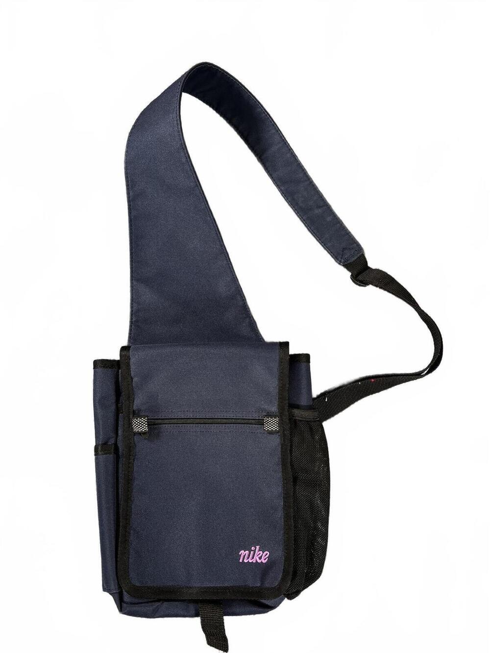 Vintage Nike Y2K Messenger Bag Navy Blue Pink Logo Crossbody Shoulder Bag